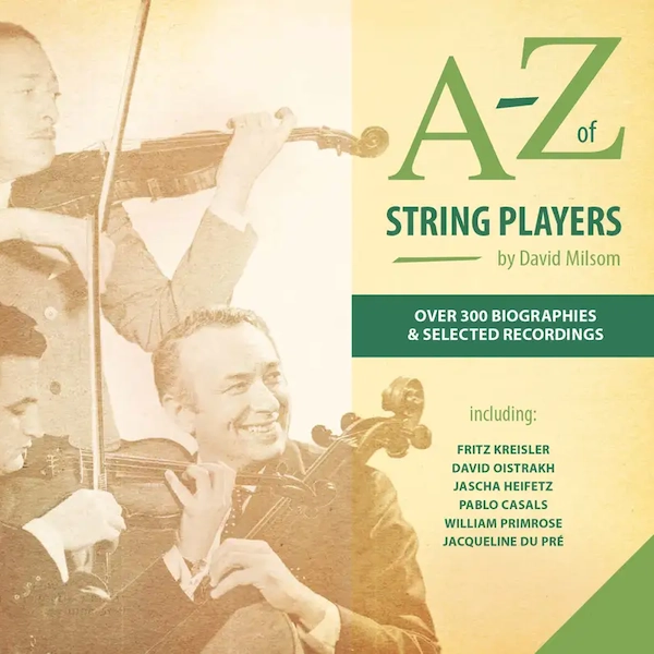 Cover of a Naxos CD titled "A-Z of String Players by David Milsom"