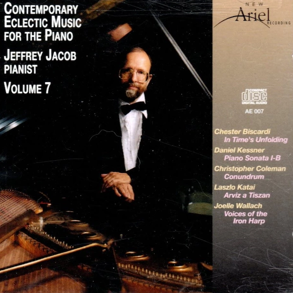 Cover of an Ariel Recordings CD titled "Contemporary Eclectic Music for the Piano," volume 7